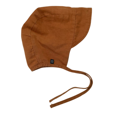 Kaiko linen bonnet, orange | 1,5-5 years