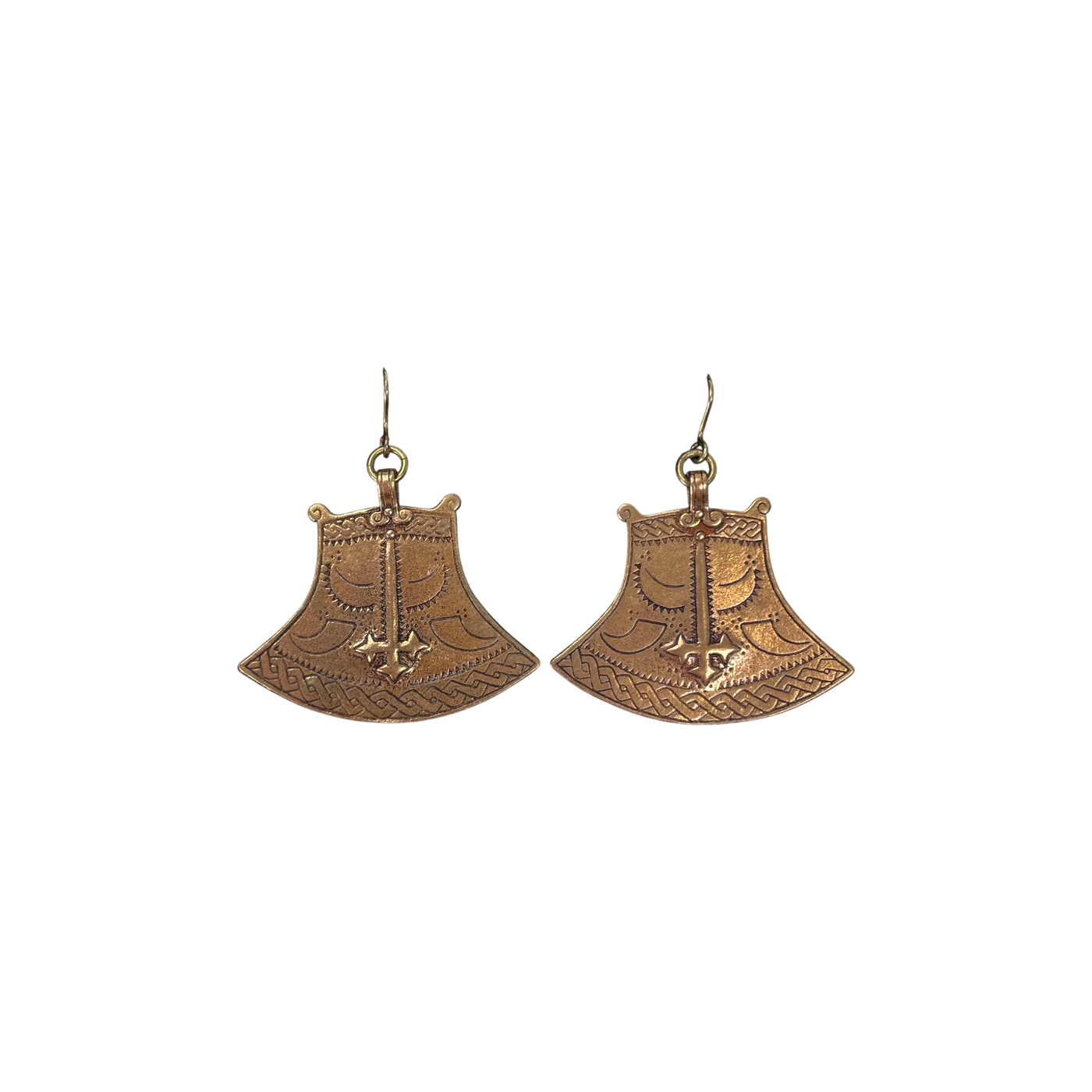 Kalevala Koru kuusamon kirves earrings, bronze