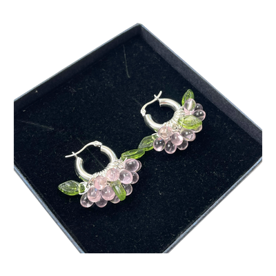 Annele mini baby blossom earrings, silver
