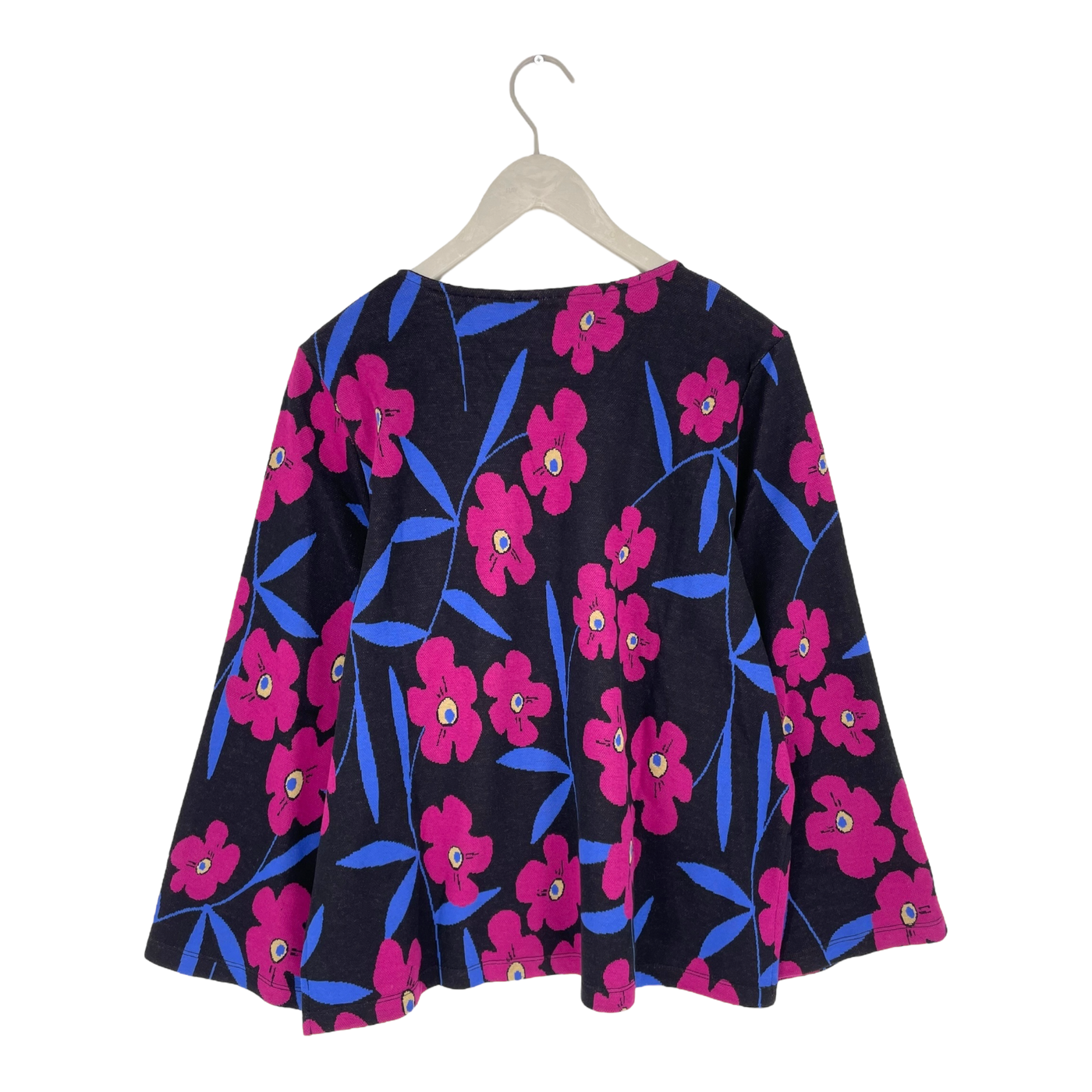 Mainio jacquard knit shirt, mysterious blooms | woman S/M