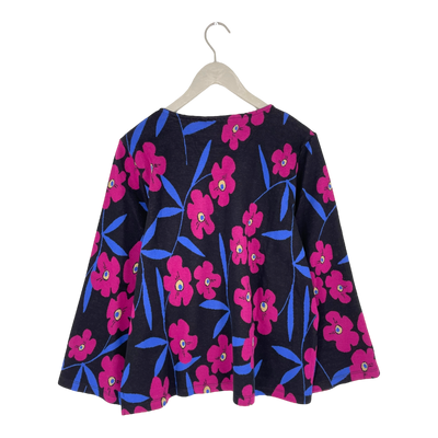 Mainio jacquard knit shirt, mysterious blooms | woman S/M