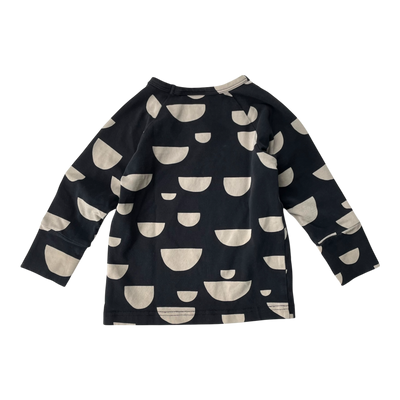 Papu shirt, black/beige | 74/80cm