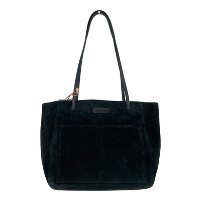 Holzrichter suede tote bag, black