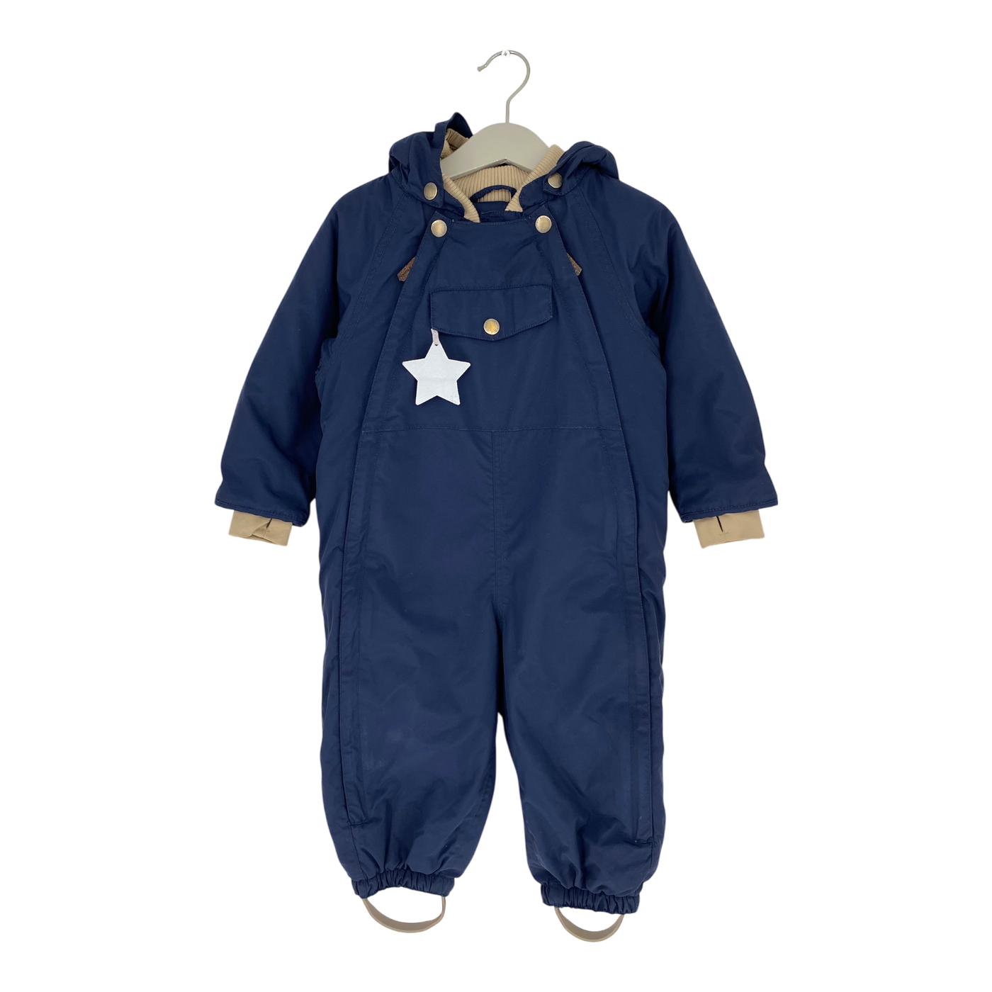 Mini A Ture matwisti fleece lined snowsuit, navy blue | 86cm