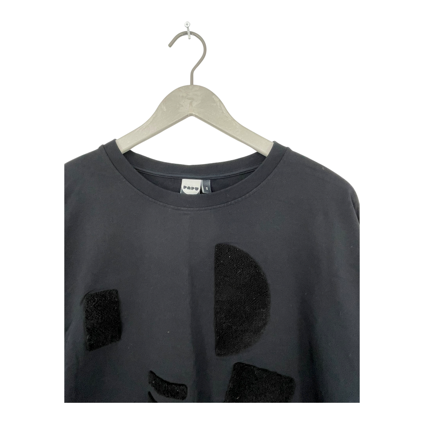 Papu logo sweatshirt, black | woman s