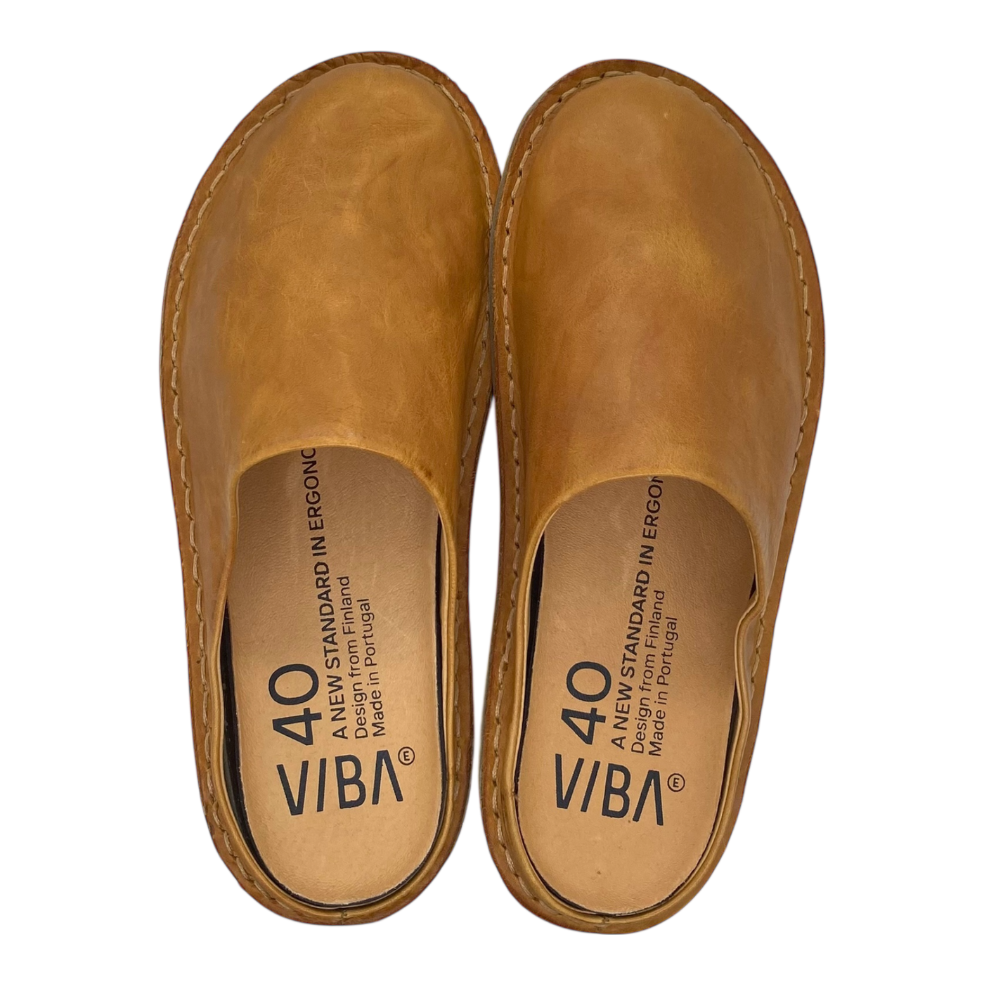 VIBAe Roma leather slippers, sunflower yellow | 40