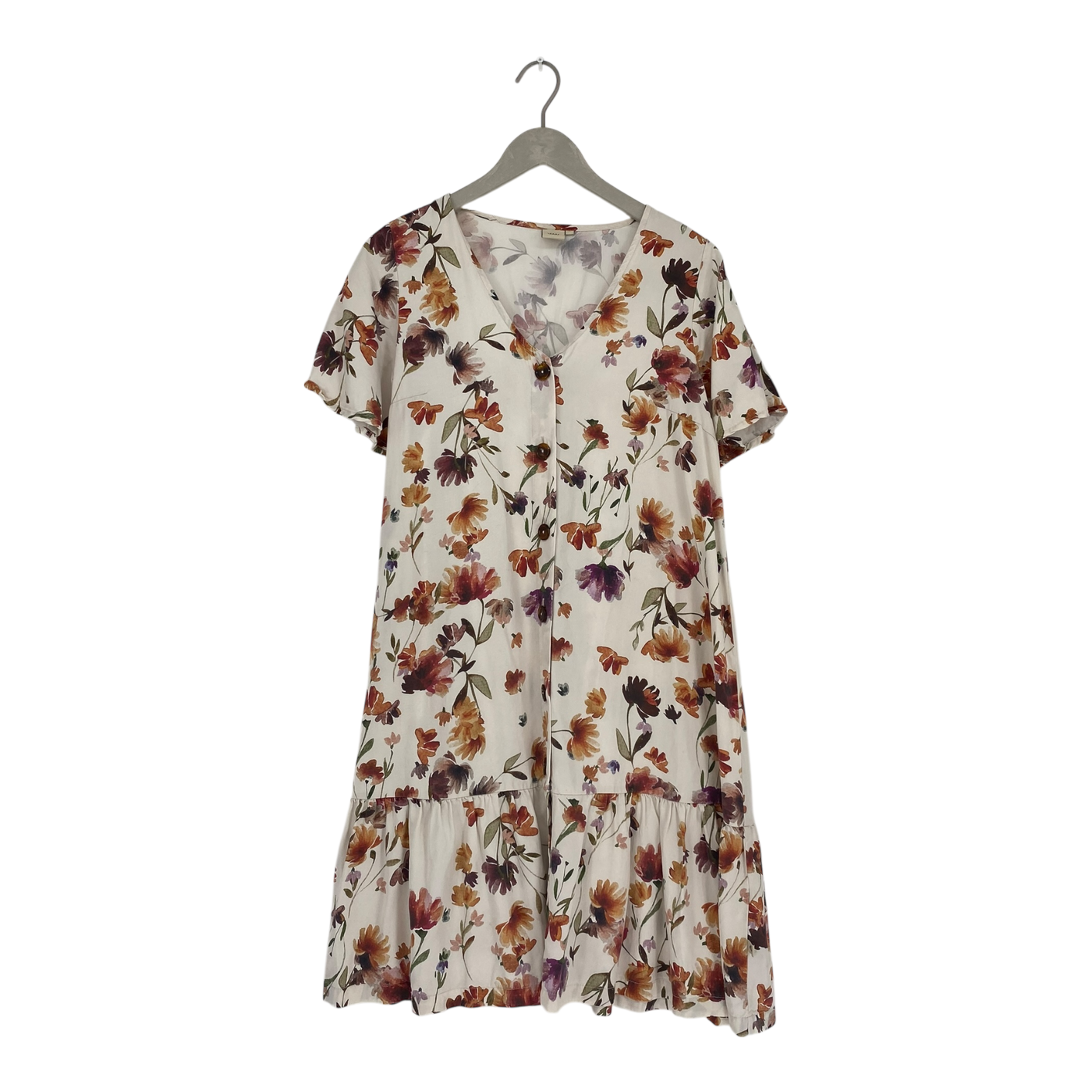 Kaiko frill button dress, flower | woman S
