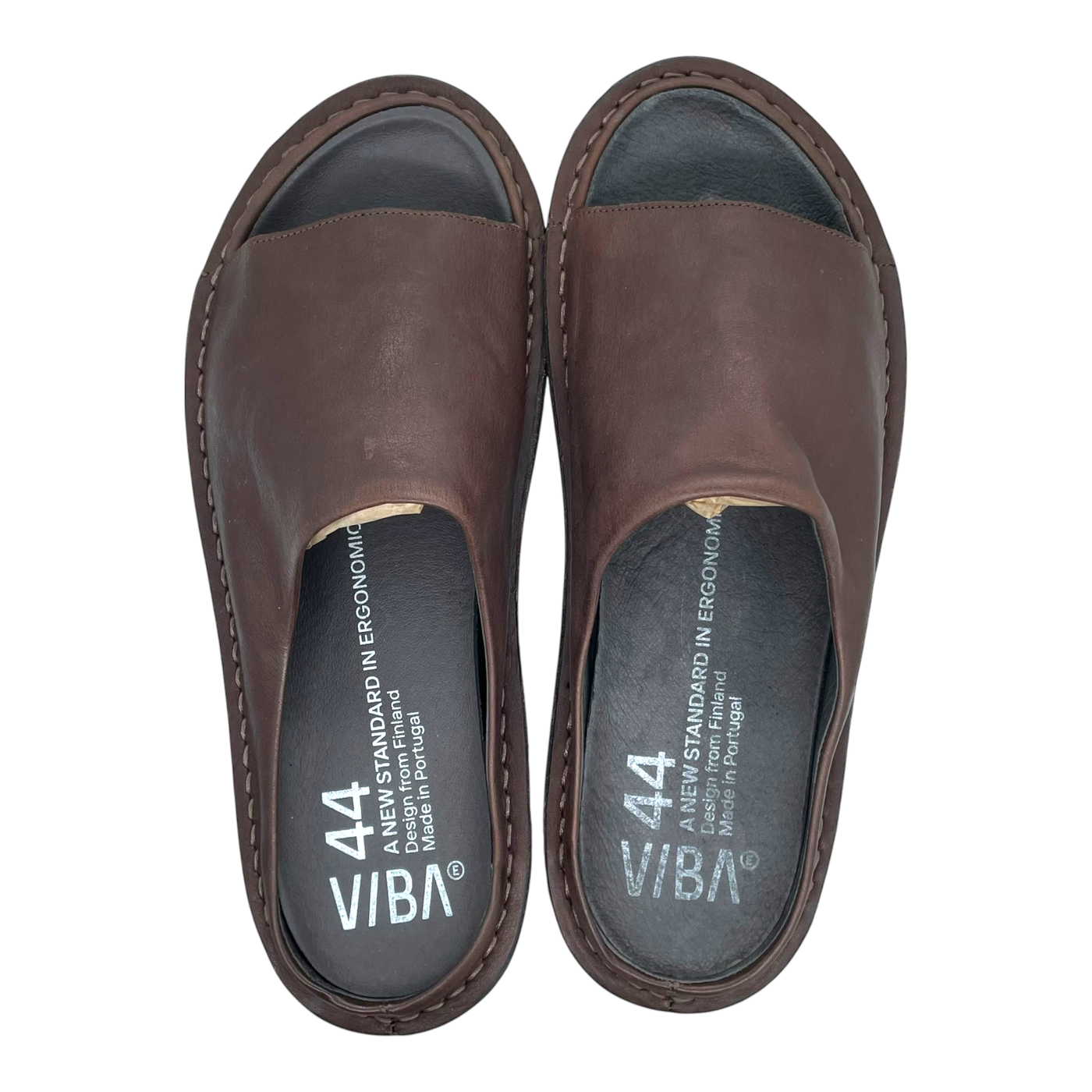 VIBAe Saint Tropez leather sandals, cocoa brown | 44