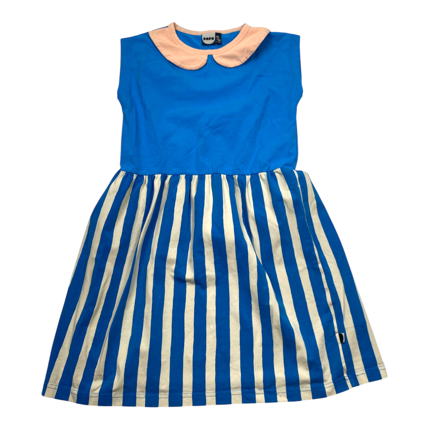 Papu collar dress, blue | 134/140cm