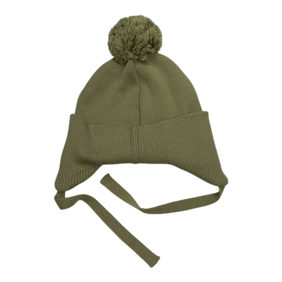 Metsola knit cotton beanie, green | 3-4y