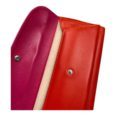 LUMI sylvi maxi trifold wallet, red / pink