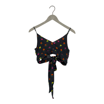 Marimekko cropped wrap top, black | woman 36