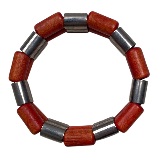 Aarikka bracelet, red / silver