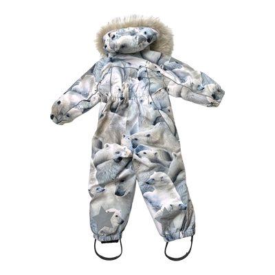 Molo pyxis fur overall, polar bear | 92cm