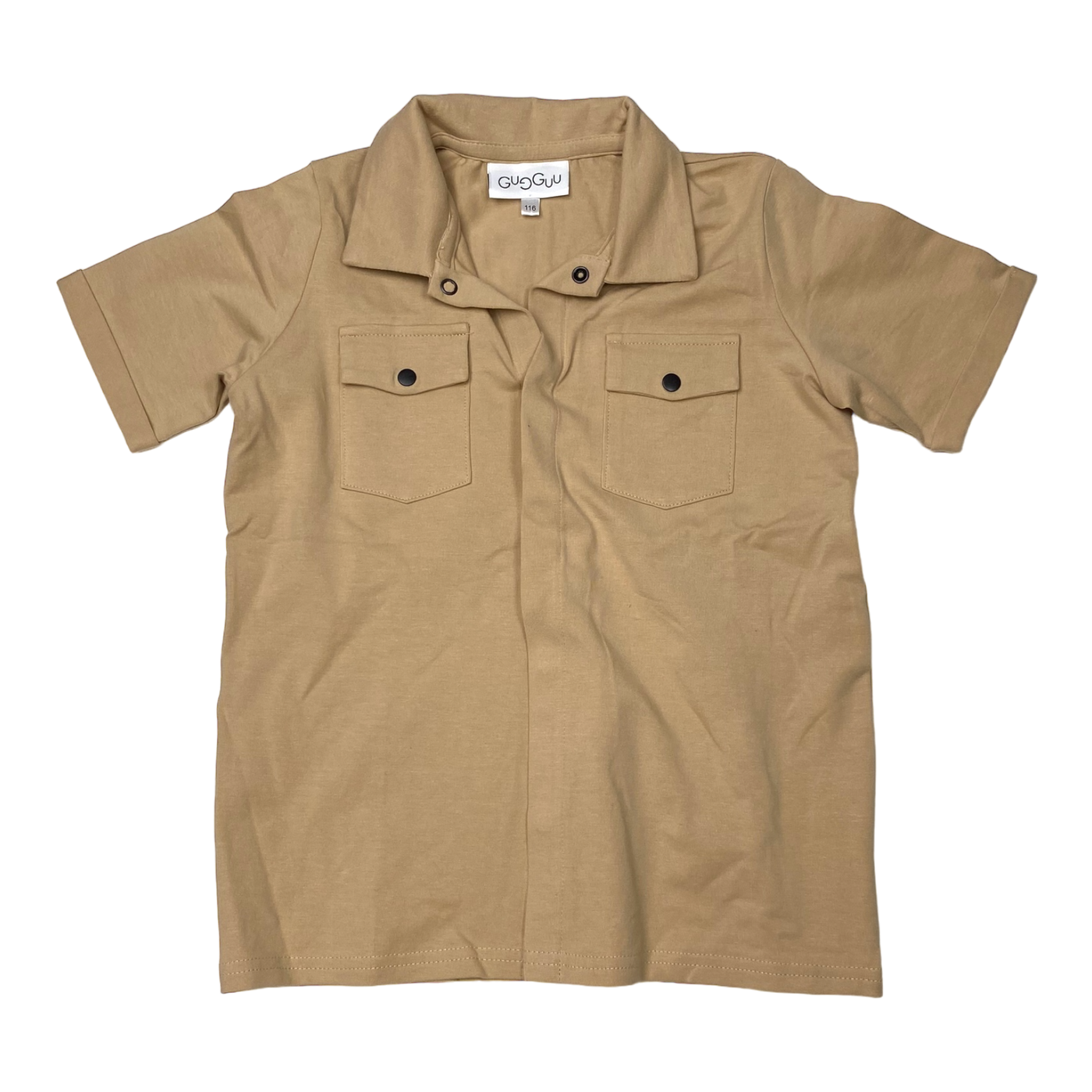 Gugguu pocket t-shirt, tan | 116cm