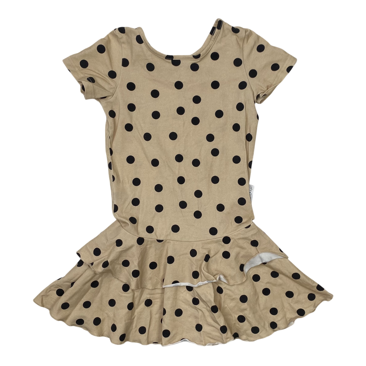 Gugguu frill polka dress, beige | 122cm