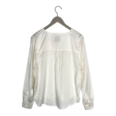 Kaiko v-neck button blouse, white | woman L