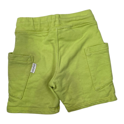 Gugguu sweat shorts, lime green | 104cm