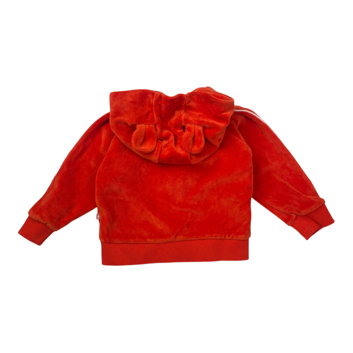 Molo velour zipper hoodie, flame | 80cm