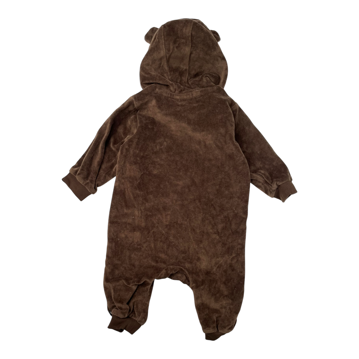 Molo bear ears fleece jumpsuit, brown | 68cm