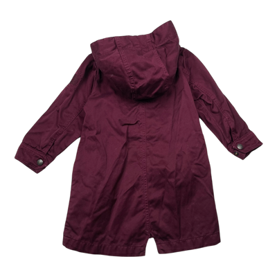 R-Collection long parka, wine | 90cm