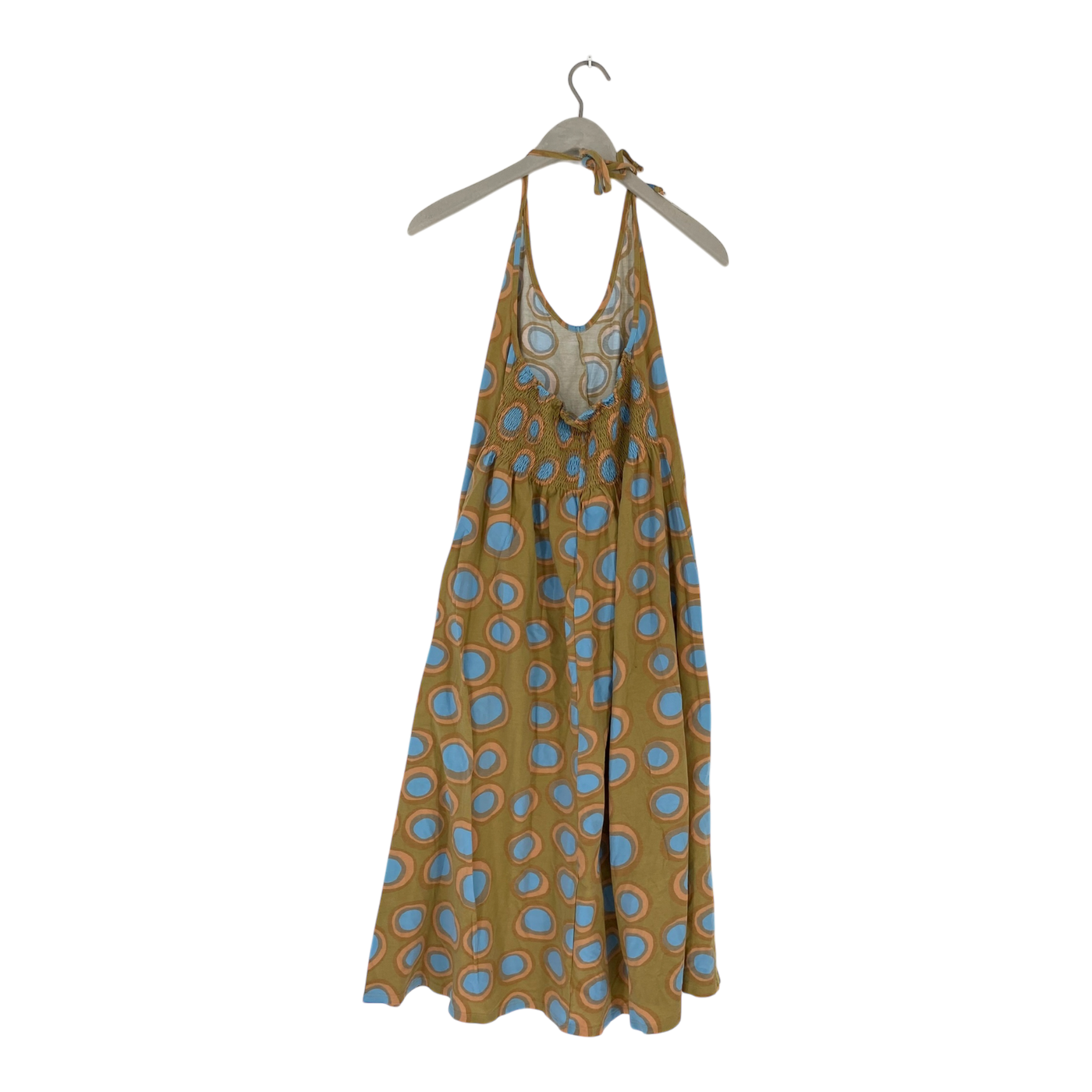 Marimekko tricot summer dress, circles mustard | woman L