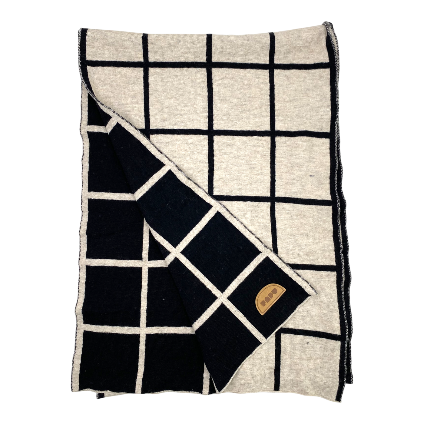 Papu knitted scarf, squares