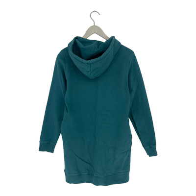 Morico sweat hoodie dress, teal | woman M