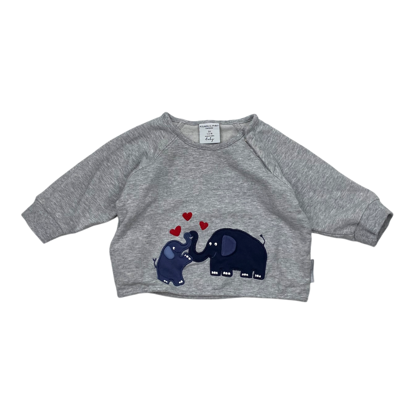 Polarn O. Pyret sweatshirt, grey | 56cm