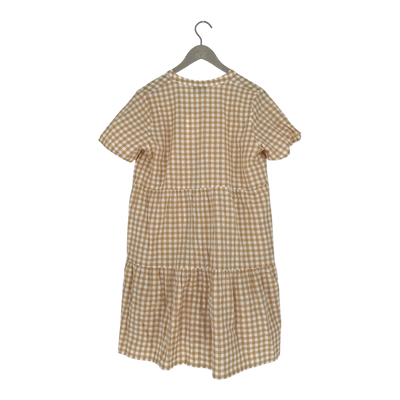 Kiddow cotton dress, beige checkered | woman L