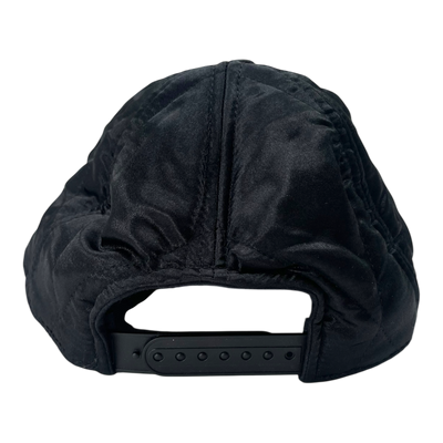 Vimma quilted satin cap, black | onesize