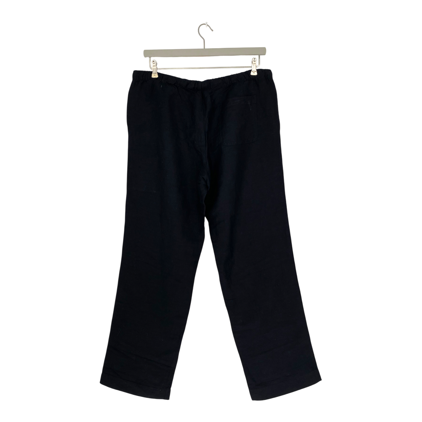 R-Collection linen blend pants, black  | woman XL