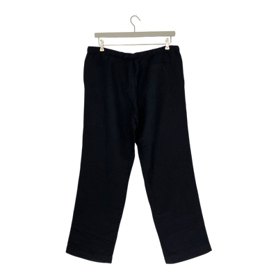 R-Collection linen blend pants, black  | woman XL