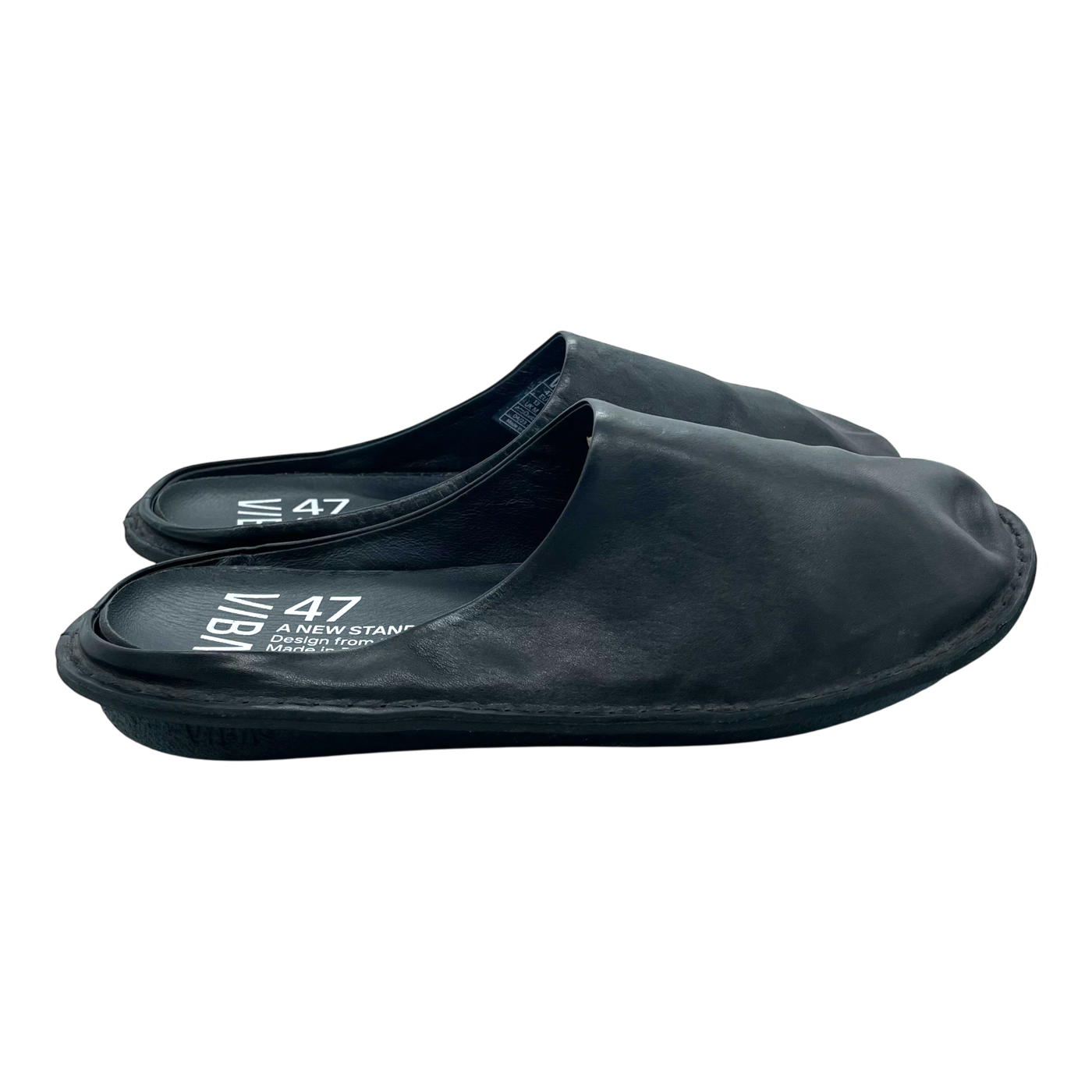 VIBAe Roma leather slippers, preto black | 47