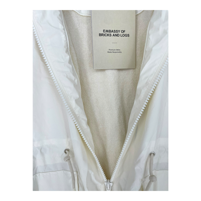 Embassy of Bricks and Logs reykjavik rain jacket, cream white | woman S