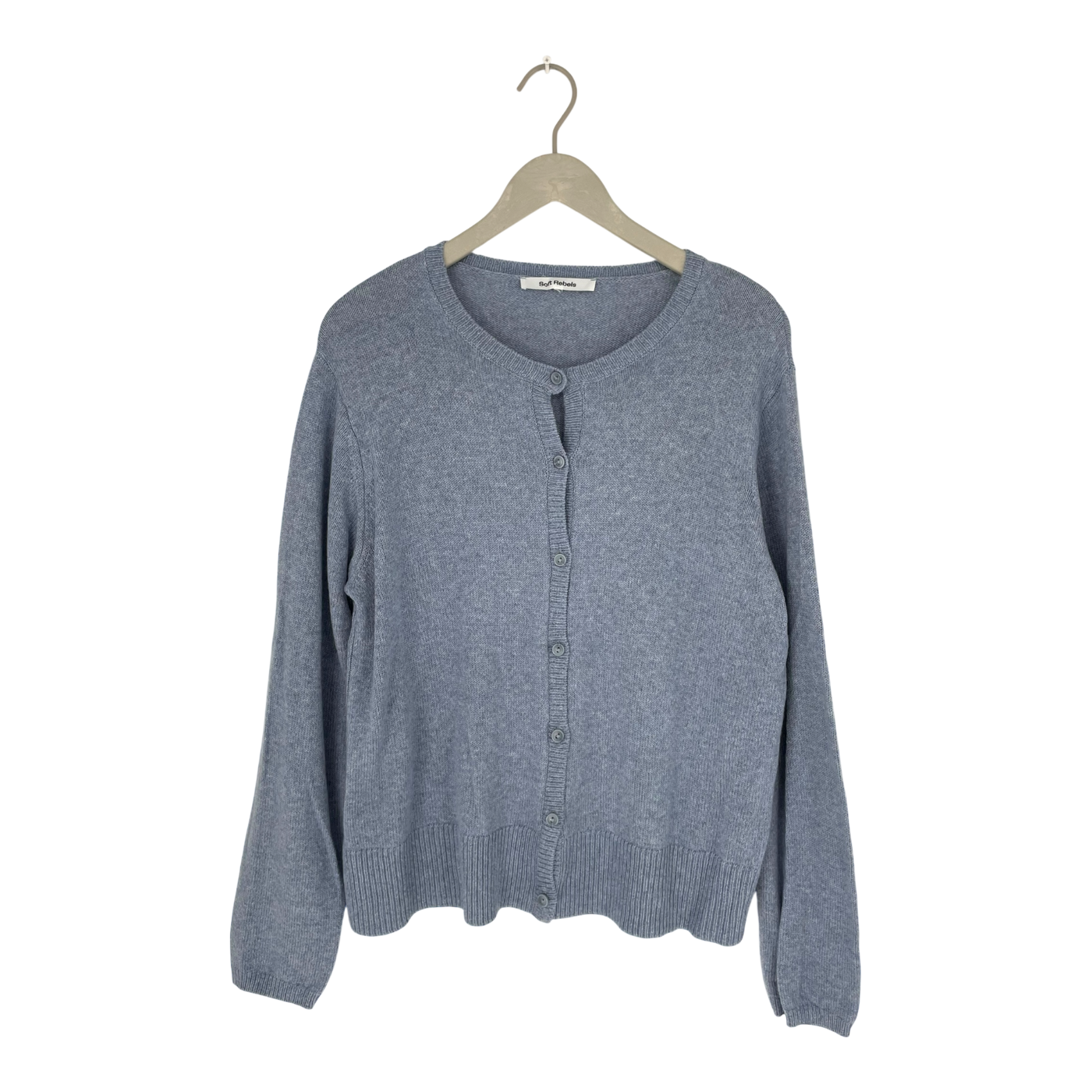 Soft Rebels luni knit cardigan, blue | woman XXL
