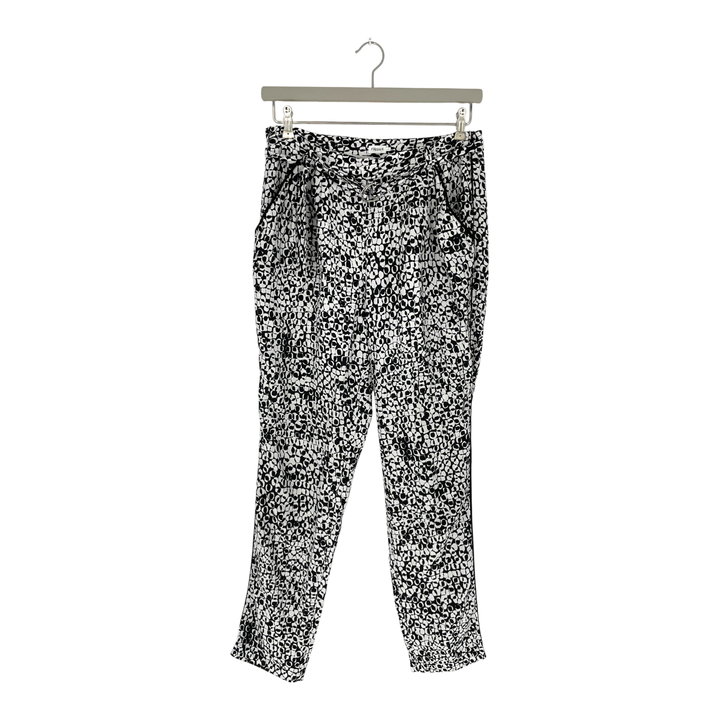 Filippa K silk pants, black/white | woman L