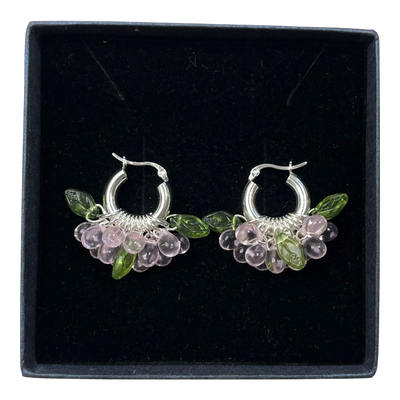 Annele mini baby blossom earrings, silver
