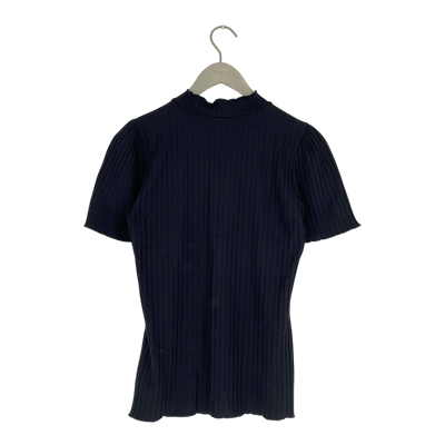 Aarre rosa rib t-shirt, black | woman M