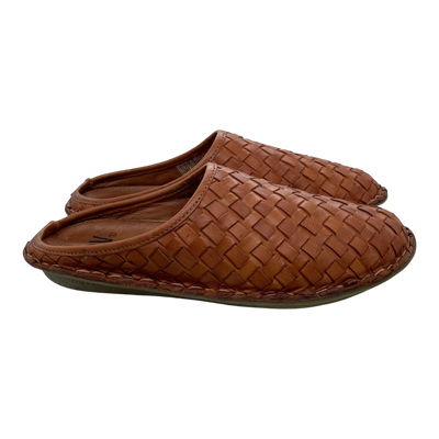 VIBAe Roma woven leather slippers, cognac | 39