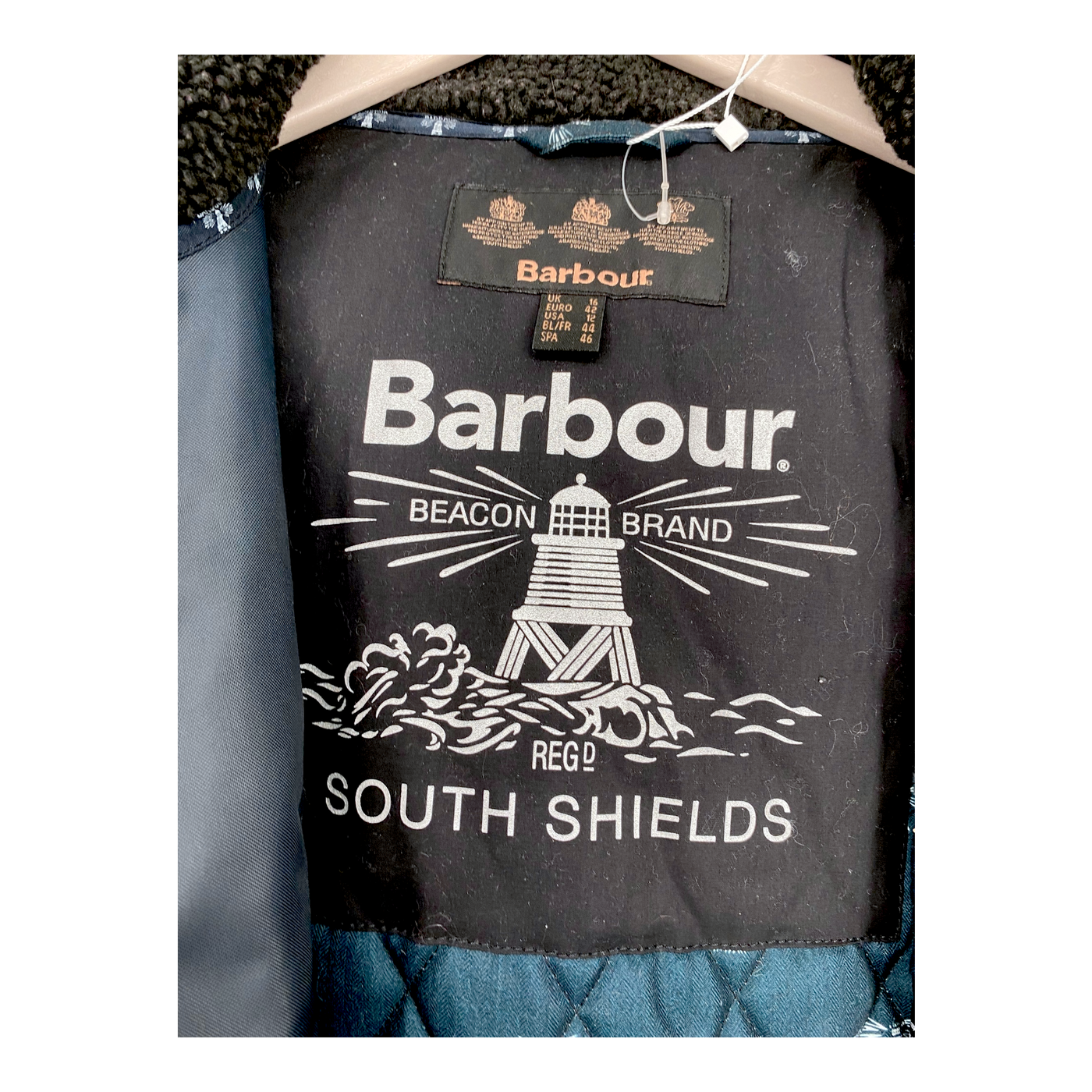 Barbour winterton wax jacket, midnight blue | woman 42