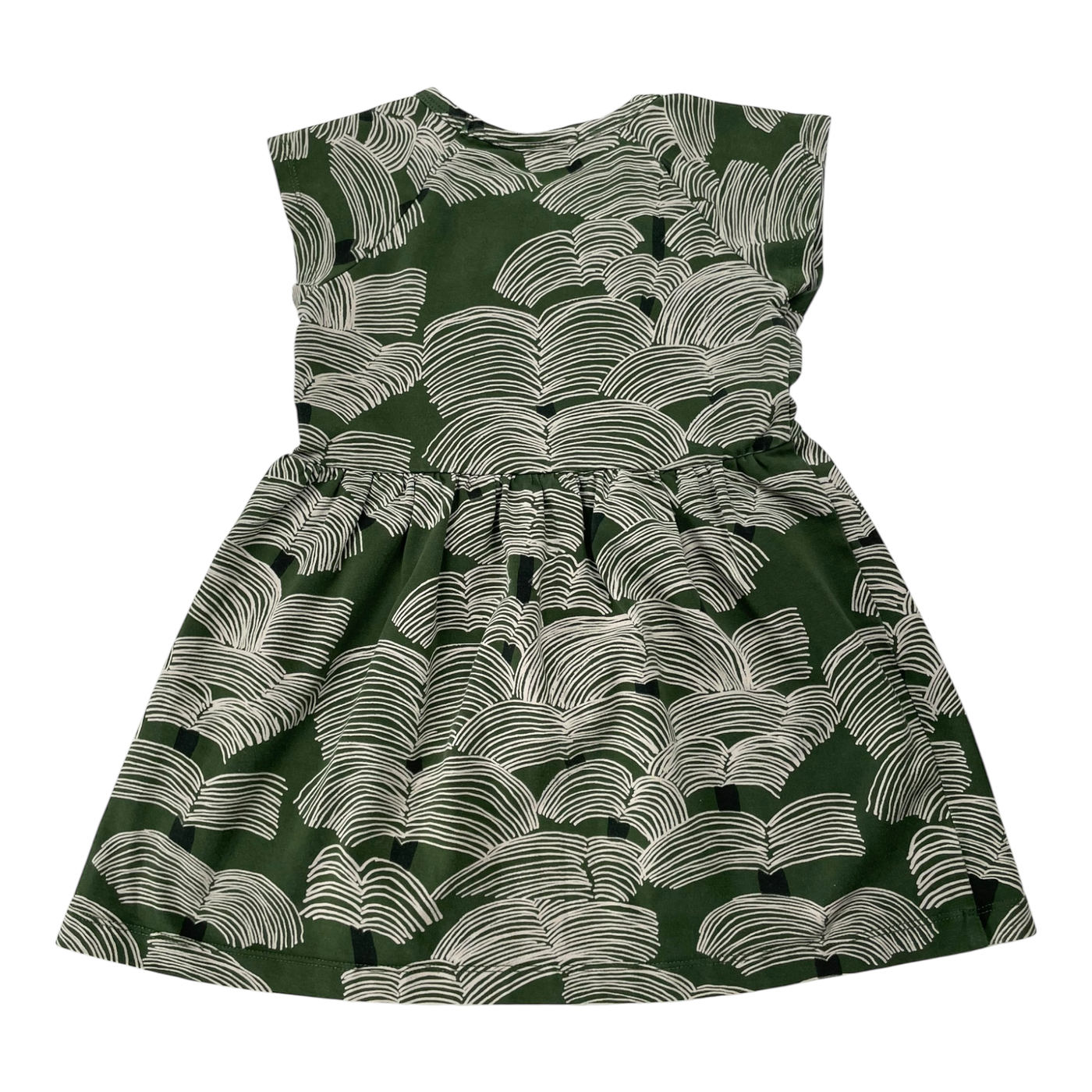Papu bow dress, forest green | 86/92cm