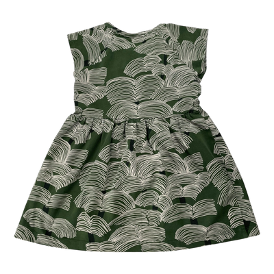Papu bow dress, forest green | 86/92cm