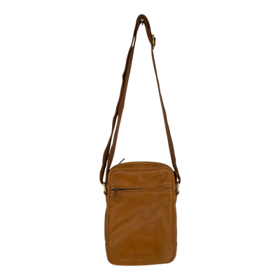 Holzrichter leather shoulder bag, caramel