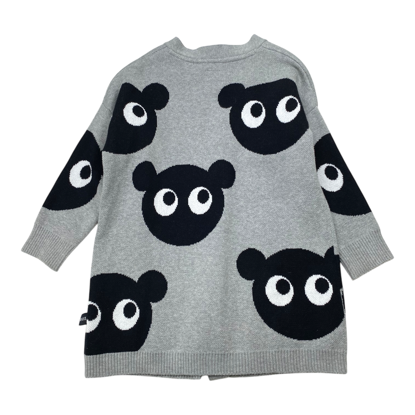 Huxbaby long knit cardigan, grey | 7y