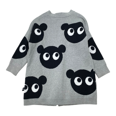 Huxbaby long knit cardigan, grey | 7y