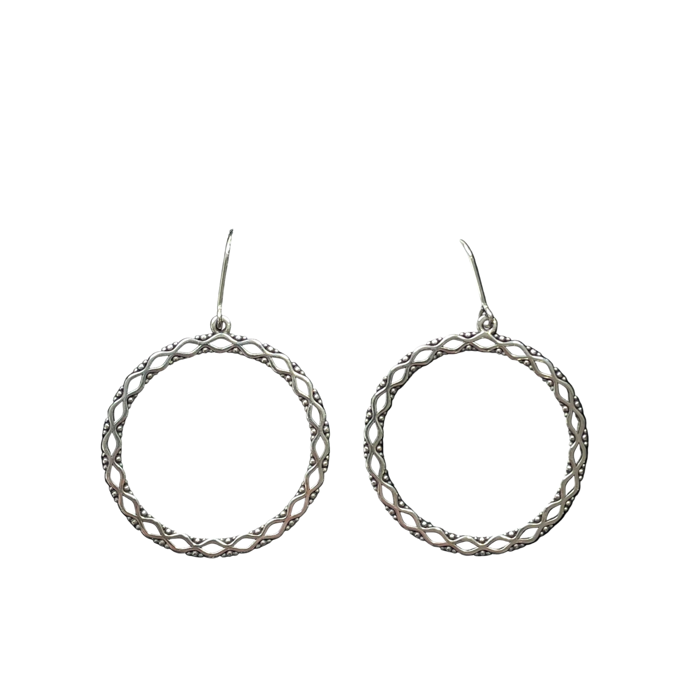 Lumoava Solina hook earrings, silver
