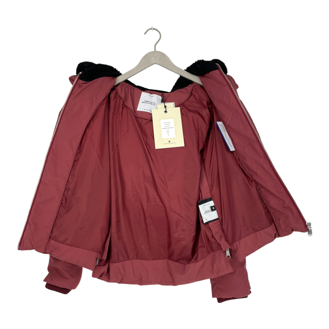Embassy of Bricks and Logs leicester puffer jacket, rouge | woman S