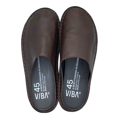 VIBAe Roma leather slippers, cocoa brown | 45