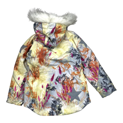 Molo cathy fur winter jacket, eternal flowers | 134cm